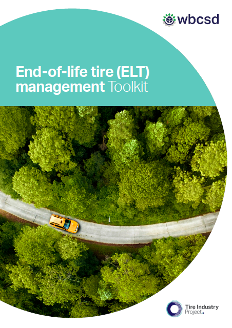 Image of the cover of the TIP End-of-Life Tire (ELT) Toolkit
