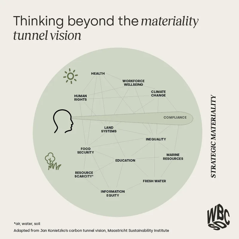 Thinking beyond the materiality tunnel vision | WBCSD Explore WBCSD’s Materiality Tunnel Vision